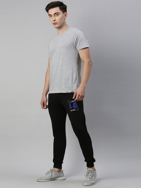 Grey & Black Solid Lounge Wear